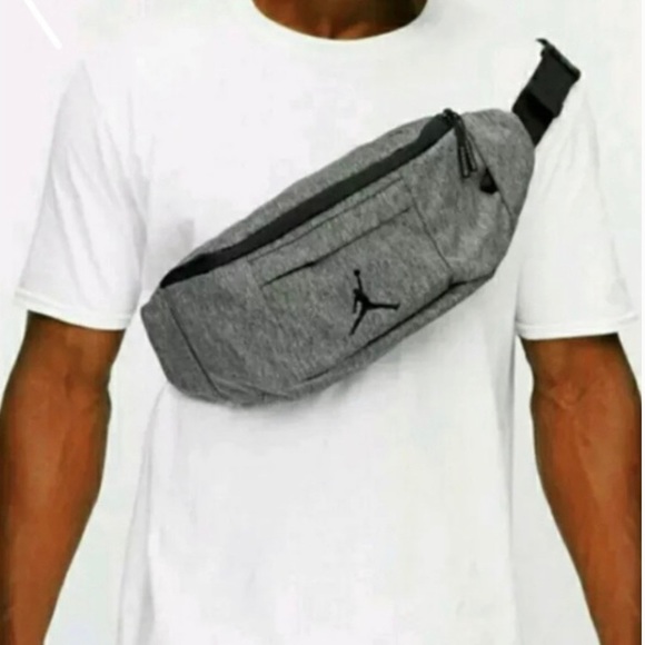 Jordan Other - Nike Air Jordan Jumpman Sling Bag Grey Black Waist School Fanny Pack Brand new